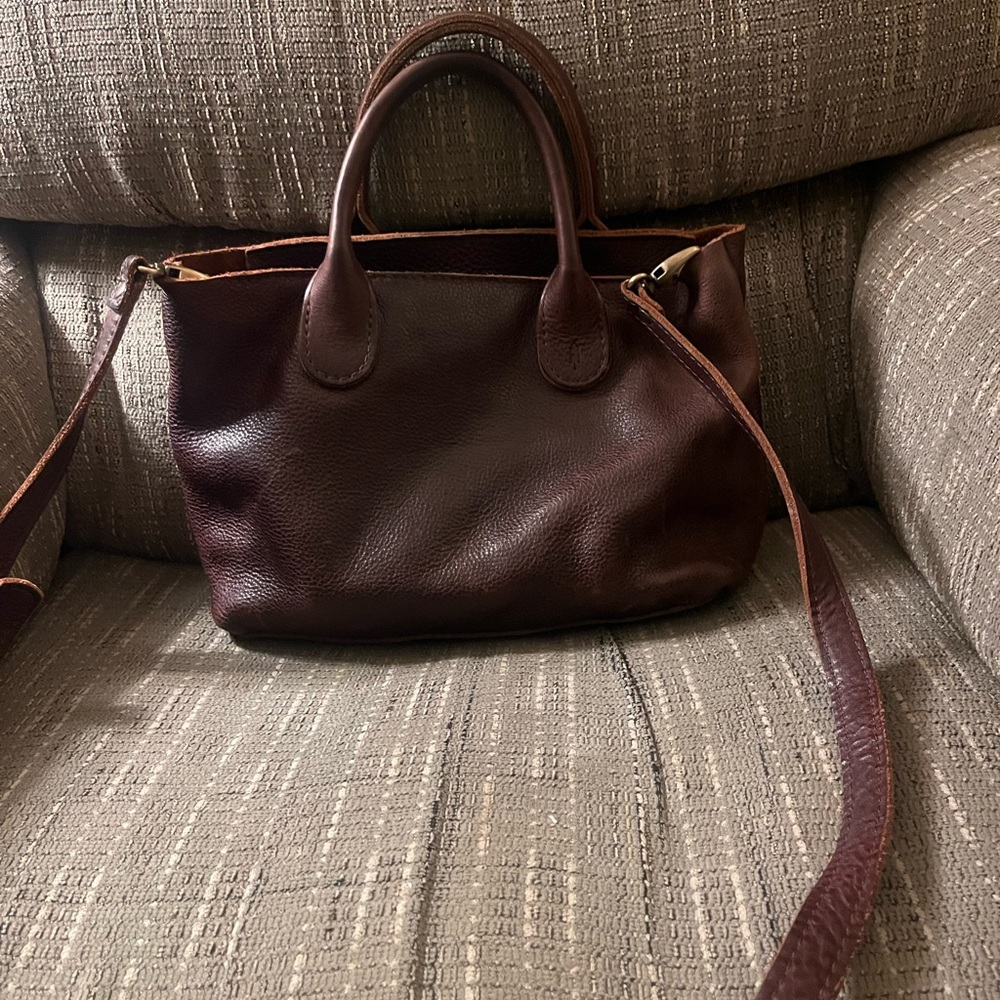 Portland Leather Dark Brown Crossbody Bag - Picture 3 of 6